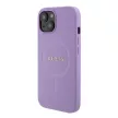 Guess Saffiano MagSafe hátlap, tok iPhone 15 Plus, lila