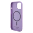 Guess Saffiano MagSafe hátlap, tok iPhone 15 Plus, lila