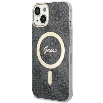   Guess iPhone 15 Magsafe IML 4G (GUHMP15SH4STK) MagSafe hátlap, tok, fekete
