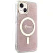 Guess GUHMP15SH4STP IML 4G MagSafe iPhone 15 6.1" różowy /, hátlap, tok, rózsaszín