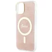 Guess GUHMP15SH4STP IML 4G MagSafe iPhone 15 6.1" różowy /, hátlap, tok, rózsaszín