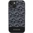 Guess GUHMP15SHGCFFSEK iPhone 13/14/15 6.1", hátlap, tok, fekete GCube csíkos MagSafe iPhone 15/14/13