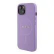 Guess iPhone 15 Saffiano MagSafe (GUHMP15SPSAHMCU) MagSafe hátlap, tok, lila