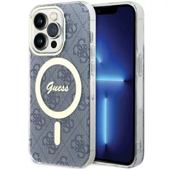   Guess GUHMP15XH4STB IML 4G MagSafe iPhone 15 Pro Max 6.7", hátlap, tok, kék