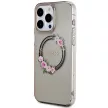 Guess GUHMP15XHFWFCK iPhone 15 Pro Max 6.7" hátlap, tok IML Flowers Wreatch MagSafe, fekete