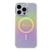 Guess GUHMP15XHITSP iPhone 15 Pro Max 6.7" hátlap, tok IML Iridescent MagSafe, rózsaszín