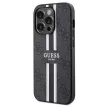 Guess GUHMP15XP4RPSK iPhone 15 Pro Max 6.7", hátlap, tok, fekete 4G nyomtatott csíkos MagSafe tok 4G
