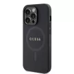 Guess GUHMP15XPSAHMCK iPhone 15 Pro Max 6.7" hátlap, tok Saffiano MagSafe, fekete