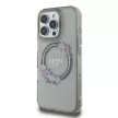Guess IML Flowers Wreath iPhone 16 Pro MagSafe GUHMP16LHFWFCK kemény hátlap tok, fekete