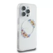 Guess IML Flowers Wreath iPhone 16 Pro MagSafe GUHMP16LHFWFCT kemény hátlap tok, átlátszó