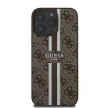 Guess GUHMP16LP4RPSW iPhone 16 Pro 6.3" barna keménytok 4G nyomtatott csíkokkal MagSafe