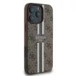 Guess GUHMP16LP4RPSW iPhone 16 Pro 6.3" barna keménytok 4G nyomtatott csíkokkal MagSafe