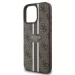 Guess GUHMP16LP4RPSW iPhone 16 Pro 6.3" barna keménytok 4G nyomtatott csíkokkal MagSafe