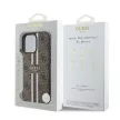 Guess GUHMP16LP4RPSW iPhone 16 Pro 6.3" barna keménytok 4G nyomtatott csíkokkal MagSafe