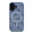 Guess GUHMP16SG4GFRB iPhone 16 6.1" niebieski/kék keménytok 4G Ring Classic Logo MagSafe klasszikus gyűrűje