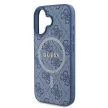 Guess GUHMP16SG4GFRB iPhone 16 6.1" niebieski/kék keménytok 4G Ring Classic Logo MagSafe klasszikus gyűrűje