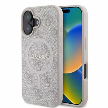   Guess GUHMP16SG4GFRP iPhone 16 6,1" tok, rózsaszín 4G Ring Classic Logo MagSafe