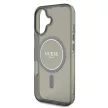 Guess GUHMP16SHFGEREK iPhone 16 6.1" fekete/fekete keménytok IML csillogó kör MagSafe