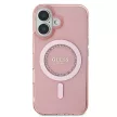 Guess IML Rhinestones MagSafe iPhone 16 GUHMP16SPFTDTEP hátlap tok, rózsaszín
