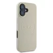 Guess GUHMP16SPGHSMME iPhone 16 6.1" beżowy/beige keménytok szemcsés gyűrűs MagSafe tok