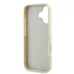 Guess GUHMP16SPGHSMME iPhone 16 6.1" beżowy/beige keménytok szemcsés gyűrűs MagSafe tok