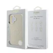 Guess GUHMP16SPGHSMME iPhone 16 6.1" beżowy/beige keménytok szemcsés gyűrűs MagSafe tok