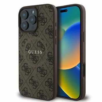   Guess GUHMP16XG4GFRW 4G Ring Classic Logo MagSafe iPhone 16 Pro Max 6.9" hátlap, tok, barna