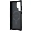 Guess 4G Collection Leather Metal Logo MagSafe GUHMS24LG4GFRK hátlap, tok Samsung Galaxy S24 Ultra, fekete