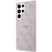 Guess 4G Collection Leather Metal Logo MagSafe GUHMS24LG4GFRP hátlap, tok Samsung Galaxy S24 Ultra, rózsaszín