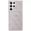 Guess 4G Collection Leather Metal Logo MagSafe GUHMS24LG4GFRP hátlap, tok Samsung Galaxy S24 Ultra, rózsaszín