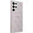 Guess 4G Collection Leather Metal Logo MagSafe GUHMS24LG4GFRP hátlap, tok Samsung Galaxy S24 Ultra, rózsaszín