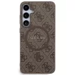 Guess GUHMS24MG4GFRW 4G Collection Leather Metal Logo MagSafe hátlap, tok Samsung Galaxy S24 Plus, barna