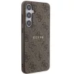 Guess GUHMS24MG4GFRW 4G Collection Leather Metal Logo MagSafe hátlap, tok Samsung Galaxy S24 Plus, barna