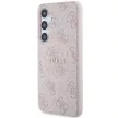 Guess 4G Collection Leather Metal Logo MagSafe hátlap, tok Samsung Galaxy S24 GUHMS24SG4GFRP, rózsaszín