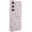 Guess 4G Collection Leather Metal Logo MagSafe hátlap, tok Samsung Galaxy S24 GUHMS24SG4GFRP, rózsaszín