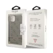 Guess GUOHCN61H4STW iPhone 11 hátlap, tok 4G Print Strap, barna
