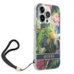 Guess GUOHCP14LHFLSB iPhone 14 Pro 6.1 " hátlap, tok Flower Strap, kék