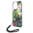 Guess GUOHCP14LHFLSB iPhone 14 Pro 6.1 " hátlap, tok Flower Strap, kék
