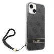 Guess GUOHCP14MH4STK 4G Print Strap Apple iPhone 14 Plus hátlap tok, fekete