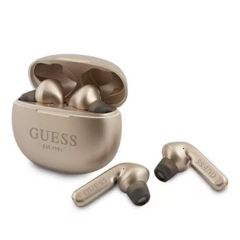   Guess TWS Bluetooth headset, fülhallgató, töltő (GUTWS1CGO) tokkal, arany
