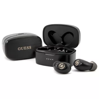   Guess vezeték nélküli headset, fülhallgató, töltő (GUTWSJL4GBK) tokkal, fekete