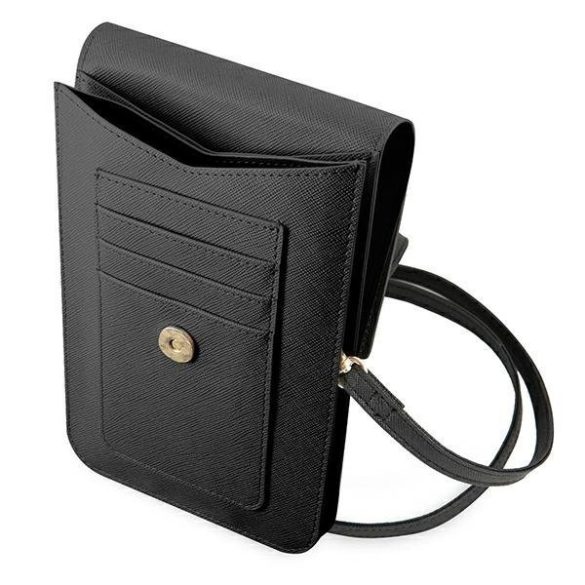 Guess Universal Phone Bag Saffiano Script max 6.7" táska (GUWBRSAVSBK) fekete