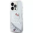 Hello Kitty Liquid Glitter Charms Kitty Head case for iPhone 13 Pro/13 tok, ezüst