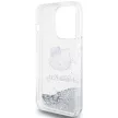 Hello Kitty Liquid Glitter Charms Kitty Head case for iPhone 13 Pro/13 tok, ezüst