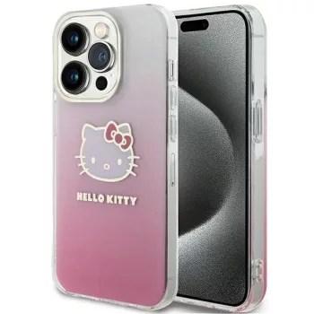   Hello Kitty IML Gradient Electrop Kitty Head case for iPhone 13 Pro Max tok, rózsaszín