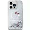 Hello Kitty Liquid Glitter Charms Kitty Head case for iPhone 13 Pro Max tok, ezüst