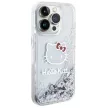 Hello Kitty Liquid Glitter Charms Kitty Head case for iPhone 13 Pro Max tok, ezüst