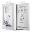 Hello Kitty Liquid Glitter Charms Kitty Head case for iPhone 13 Pro Max tok, ezüst