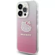 Hello Kitty IML Gradient Electrop Kitty Head case for iPhone 14 Pro tok, rózsaszín
