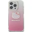 Hello Kitty IML Gradient Electrop Kitty Head case for iPhone 14 Pro tok, rózsaszín